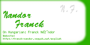 nandor franck business card